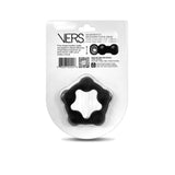 VERS Liquid Silicone Steel Motion C-Ring - Black Cock Ring with Steel Motion Balls