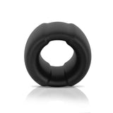 VERS Liquid Silicone Black Ball Stretcher Ring with Steel Core