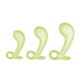 WhipSmart Glow In The Dark 3pc Prostate Training Kit - Glow In Dark Prostate Massagers - Set of 3 Sizes