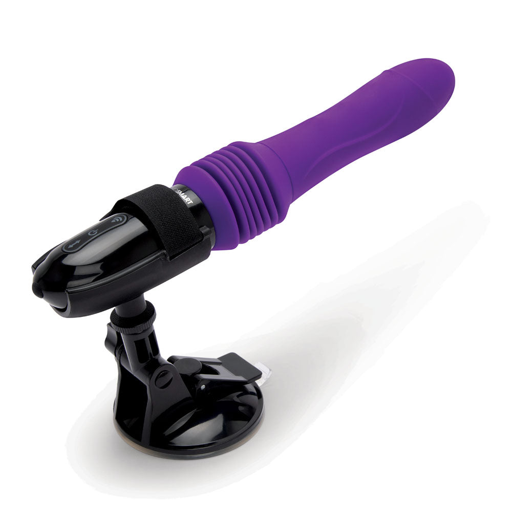 WhipSmart Thrusting Sex Machine - Purple 23 cm USB Rechargeable Thrusting Vibrator with Suction Mount