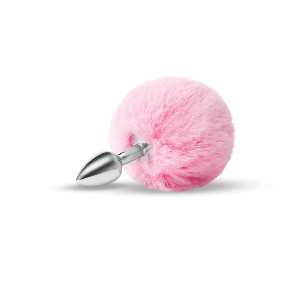 WhipSmart Furry Tales Pink Bunny Tail - Metal 6.3 cm Butt Plug with Pink Bunny Tail