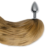 WhipSmart Furry Tales 14 Inch Brown Fox Tail - Metal 6.3 cm Butt Plug with Brown Fox Tail