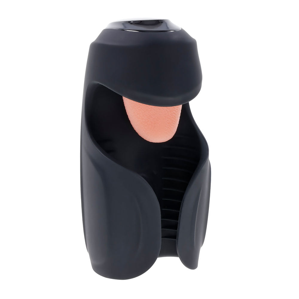 Zero Tolerance LICK THE TIP - Black USB Rechargeable Vibrating & Flicking Masturbator