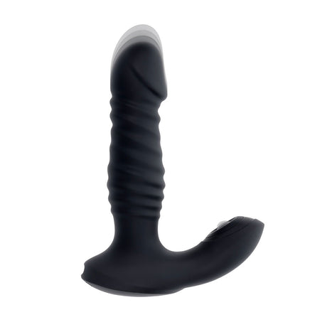 Zero Tolerance STRIKER - Black 16.4 cm USB Rechargeable Thrusting Anal Vibrator with Wireless Remote Control