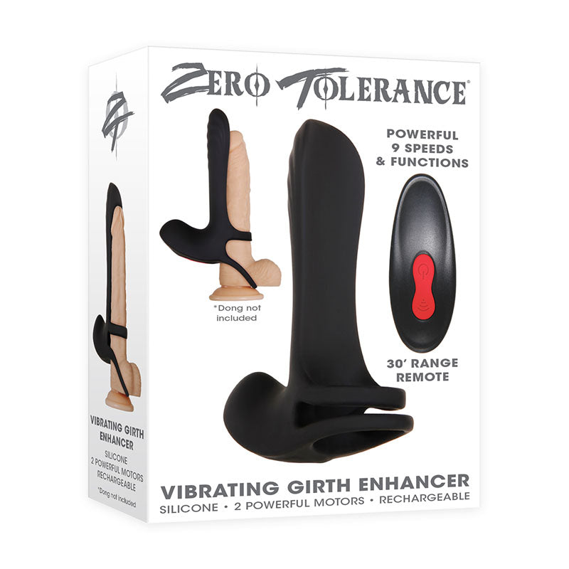 Zero Tolerance Vibrating Girth Enhancer - Black USB Rechargeable Sleeve with Wireless Remote