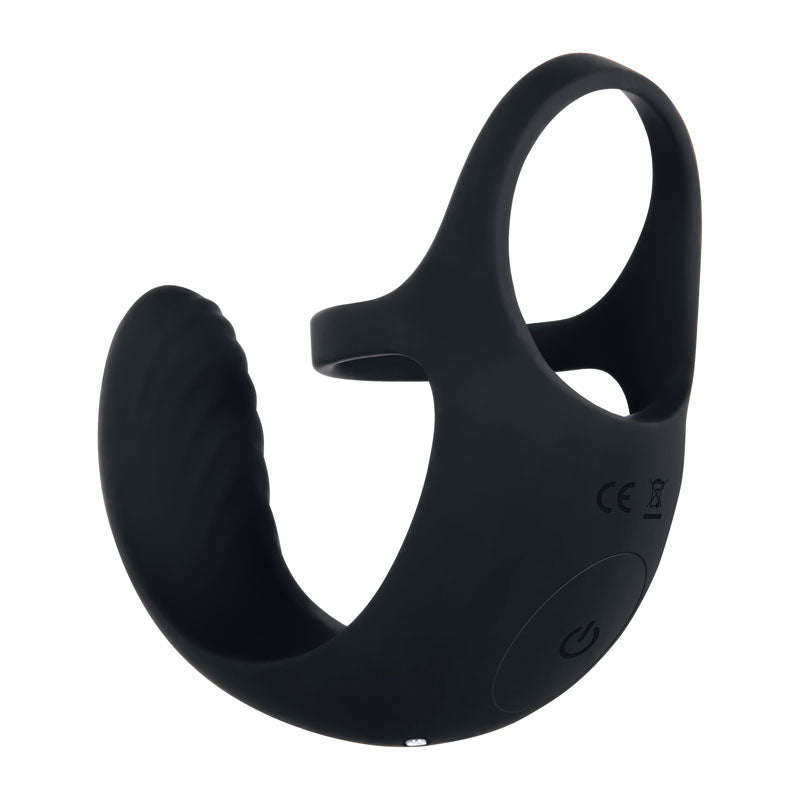 Zero Tolerance Vibrating Ball Cradle - Black USB Rechargeable Vibrating Cock Ring