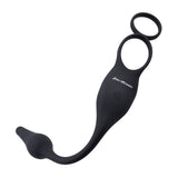 Zero Tolerance PLUG & TUG - Black USB Rechargeable Vibrating Cock Ring with Anal Plug