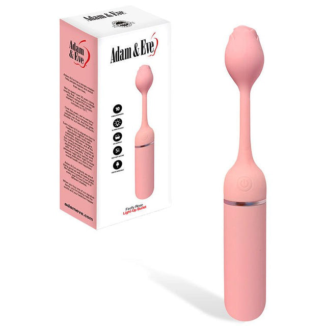 Adam And Eve Firefly Rose Pink USB Rechargeable Bullet Vibrator - BULLETS & EGGS