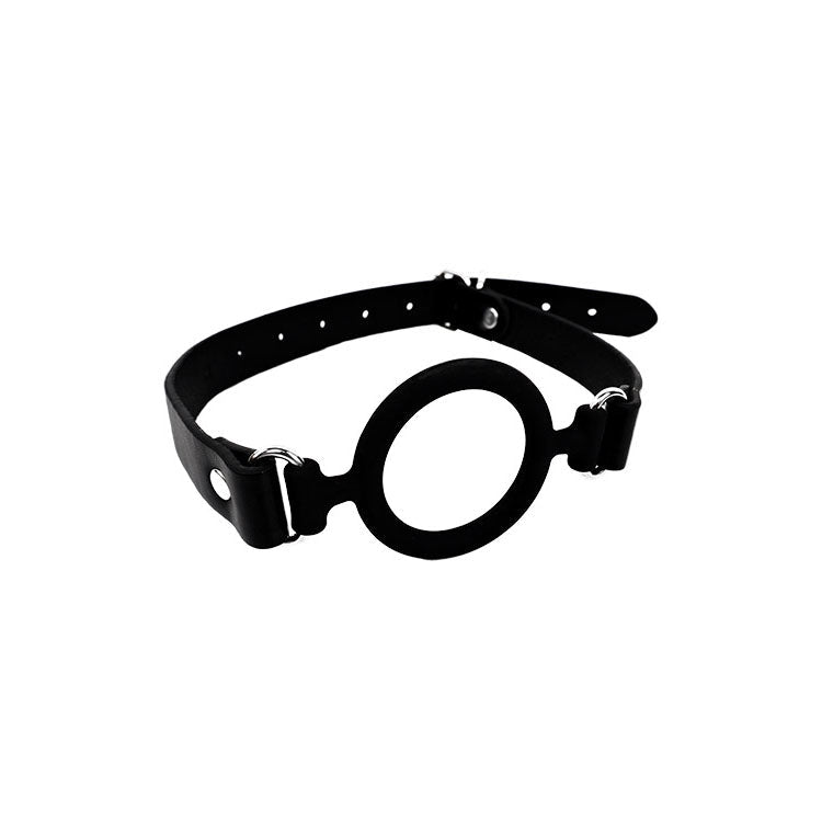 Adam And Eve Open Wide Black Adjustable Mouth Restraint - BONDAGE - TOYS