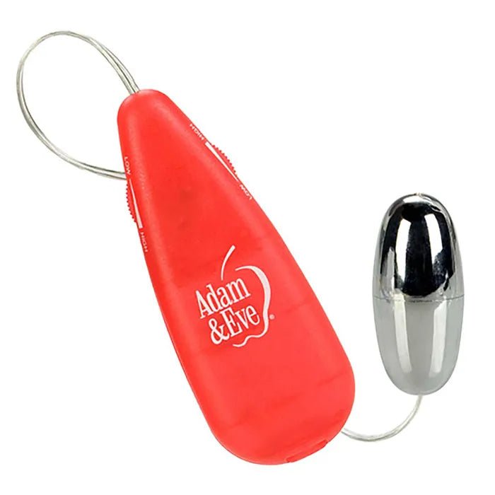 Adam And Eve Silver Vibrating Bullet With Remote Control - BULLETS & EGGS