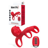 Adam And Eve Vibrating Rose Couples Cage Wireless Remote - COCK RINGS