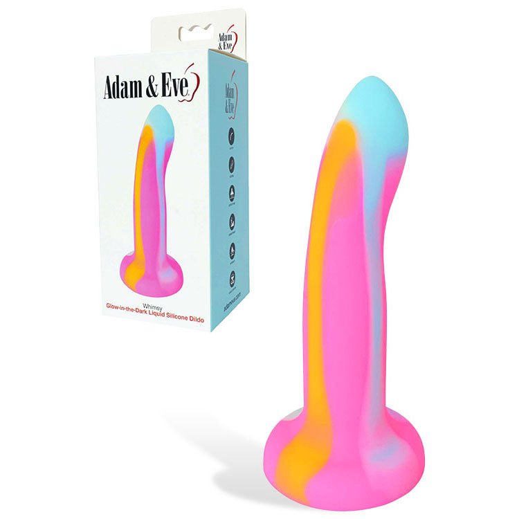 Adam And Eve Whimsy Glow In The Dark Dildo - DONGS