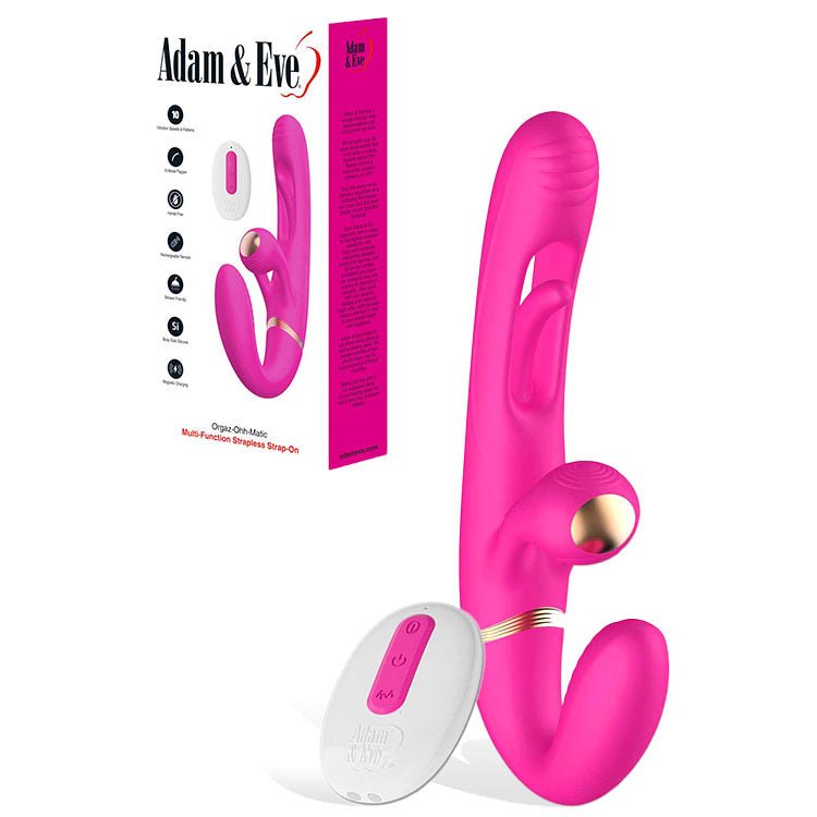 Adam & Eve ORGAZ - OHH - MATIC - Strapless Strap - On with Remote - STRAP - ONS