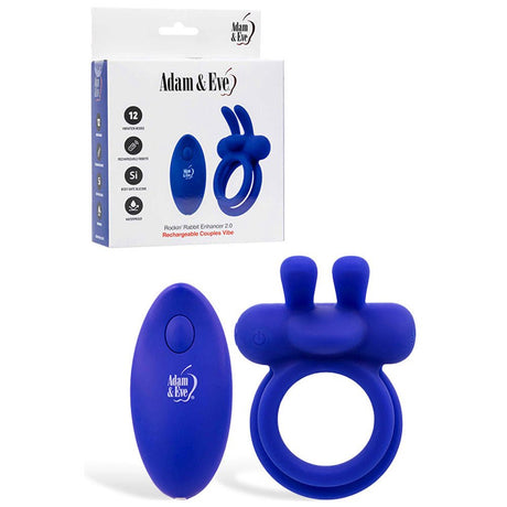Adam & Eve ROCKIN RABBIT 2.0 - Vibrating Cock Ring with Wireless Remote - COCK RINGS
