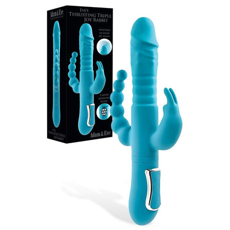 Adam & Eve THRUSTING TRIPLE JOY RABBIT With Anal Probe - VIBRATORS - RABBIT