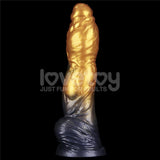 Aerosx 10 Inch Dual Density Inflatable Dildo Gold Blue 33 Cm Inflatable Fantasy Experience - DONGS