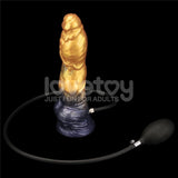 Aerosx 10 Inch Dual Density Inflatable Dildo Gold Blue 33 Cm Inflatable Fantasy Experience - DONGS