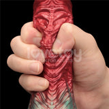 Aerosx 8 Inch Dual Density Inflatable Dildo - Red/Green 28 cm - DONGS