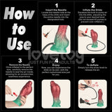 Aerosx 8 Inch Dual Density Inflatable Dildo - Red/Green 28 cm - DONGS