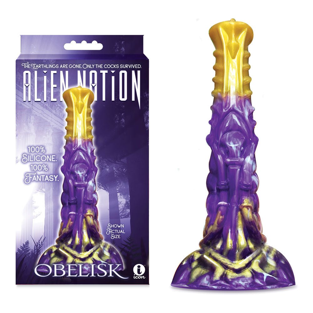 Alien Nation - Obelisk - Purple/Gold 22.2 cm Fantasy Dong - DONGS