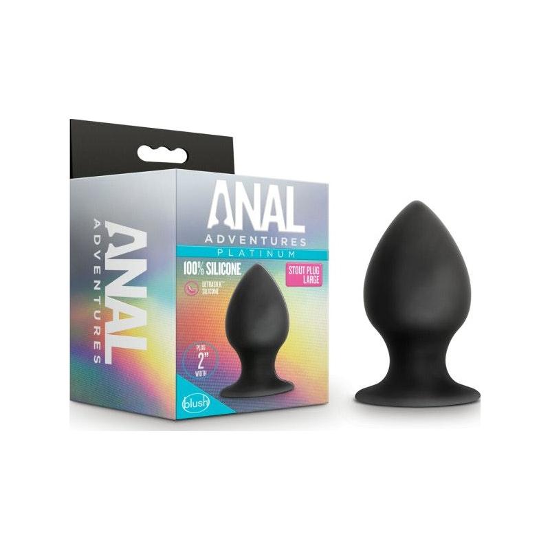 Anal Adventures Platinum Silicone Anal Stout Plug Large - Naughty by Nature Adult Store