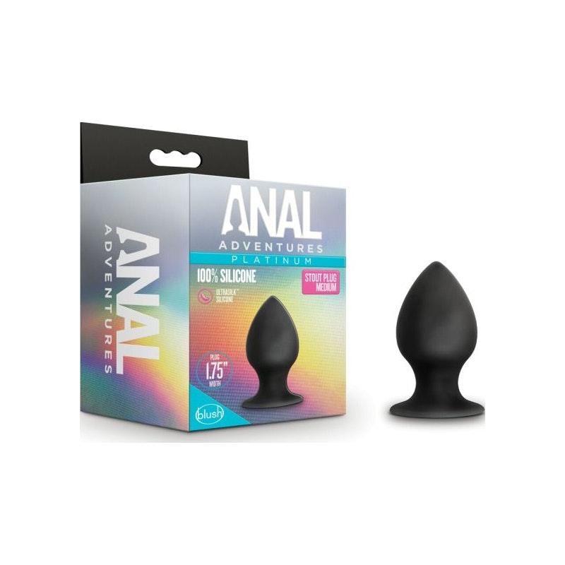 Anal Adventures Platinum Silicone Anal Stout Plug Medium - Naughty by Nature Adult Store