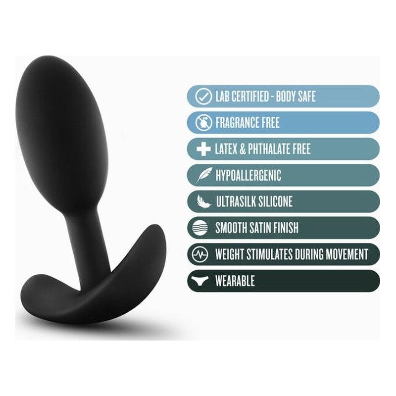 Anal Adventures Platinum Silicone Vibra Slim Plug Small - Naughty by Nature Adult Store