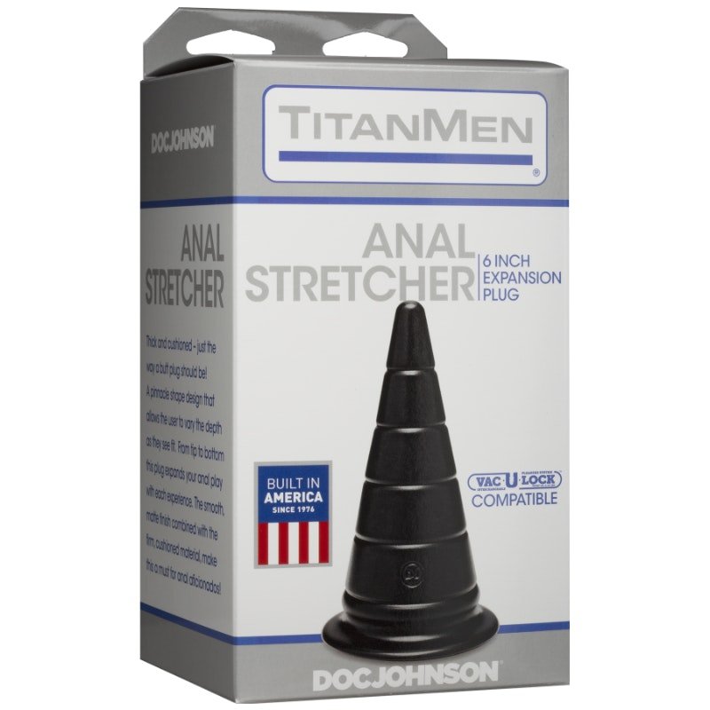 Anal Stretcher 6in Expansion Plug Black - Adult Toys