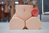 Anime Horse Tail Platinum Silicone Gradient Buttplug Torso - Sex Doll