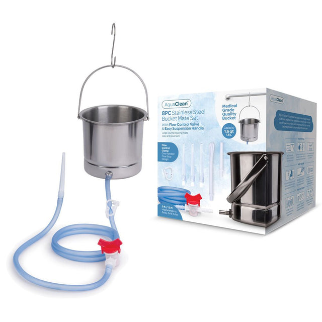 AquaClean 8PC Stainless Steel Bucket Mate Set - HEALTH CARE