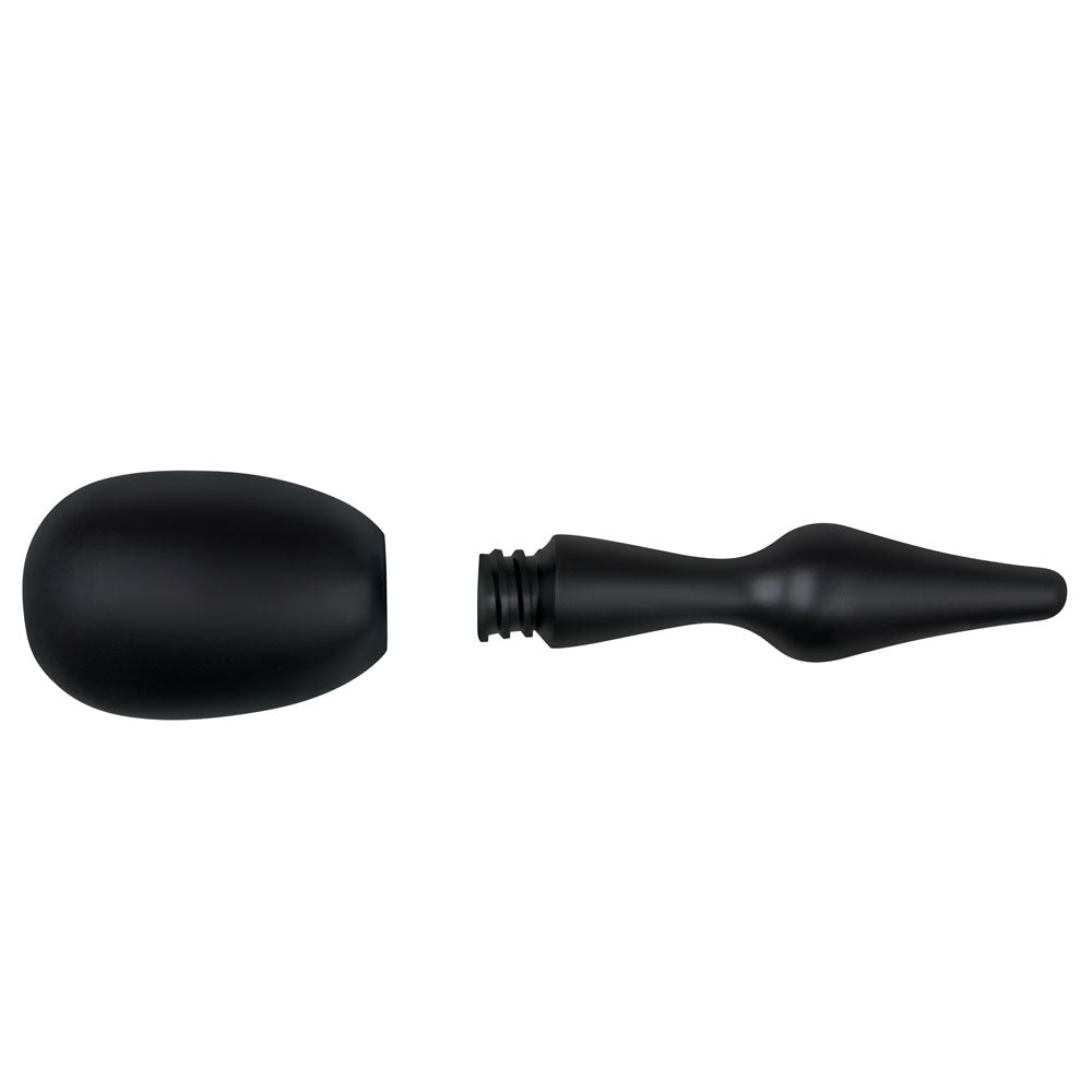 AquaClean Silicone 1 - Way Valve Douche Set with Butt Plug Nozzle - 150 ml Capacity with Free Travel Douche Included - HEALTH CARE