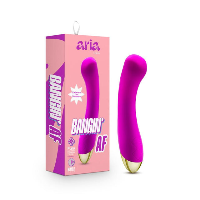 Aria Bangin' AF - Purple 18.4 cm USB Rechargeable Vibrator - VIBRATORS