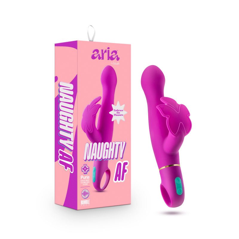 Aria Naughty AF - Plum 18.4 cm Butterfly Vibrator - VIBRATORS