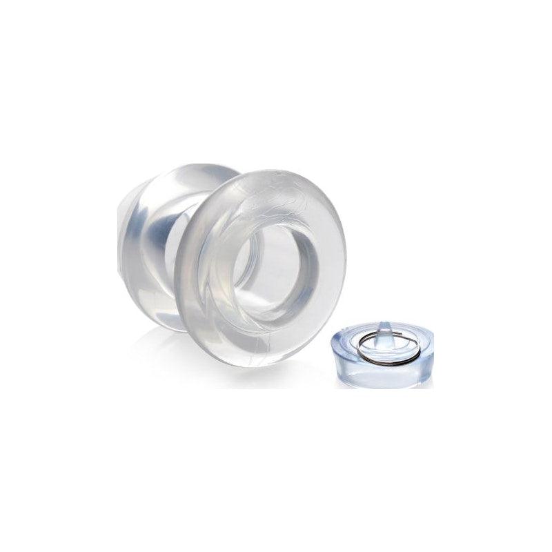 Ass Bung Clear Hollow Anal Dilator 3.5in Large - Adult Toys