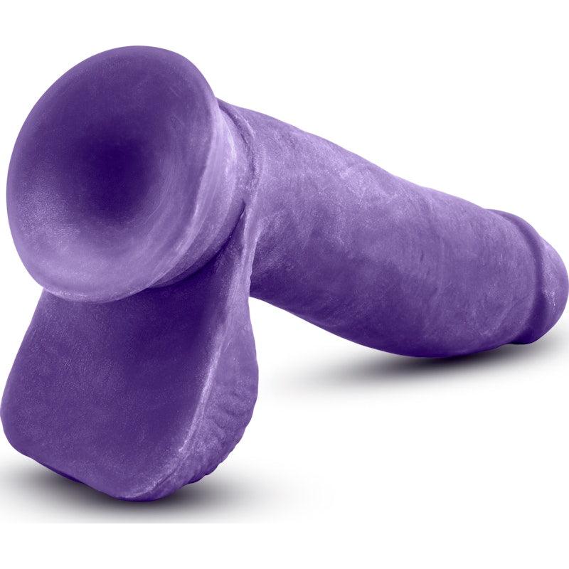 Au Naturel Bold Pleaser 7in Dildo Purple - Adult Toys