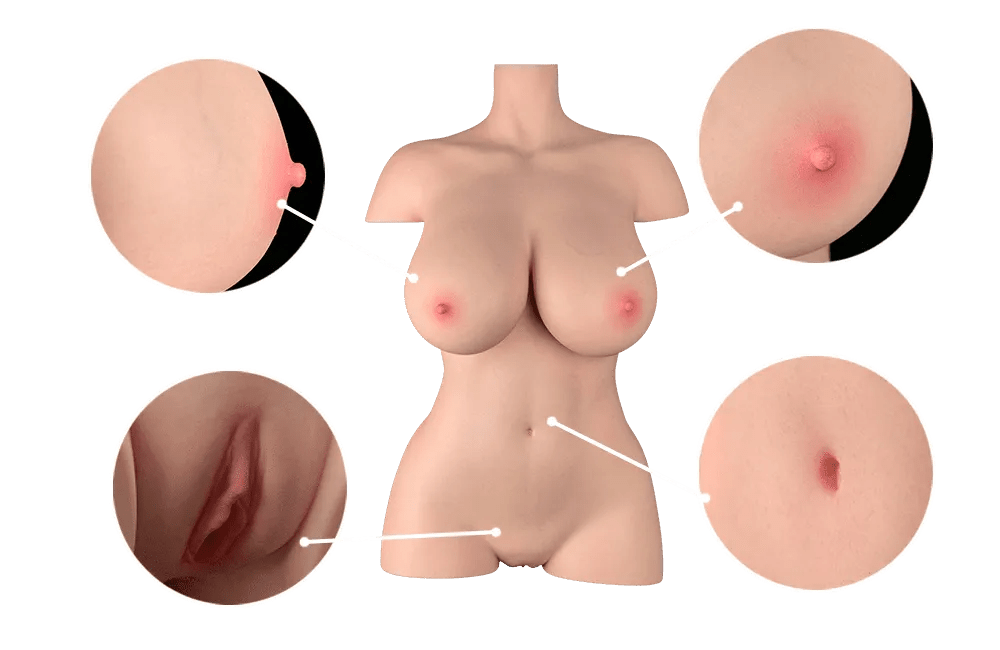 Aubrey Most Realistic BBW Silicone Sex Doll Torso - Sex Doll