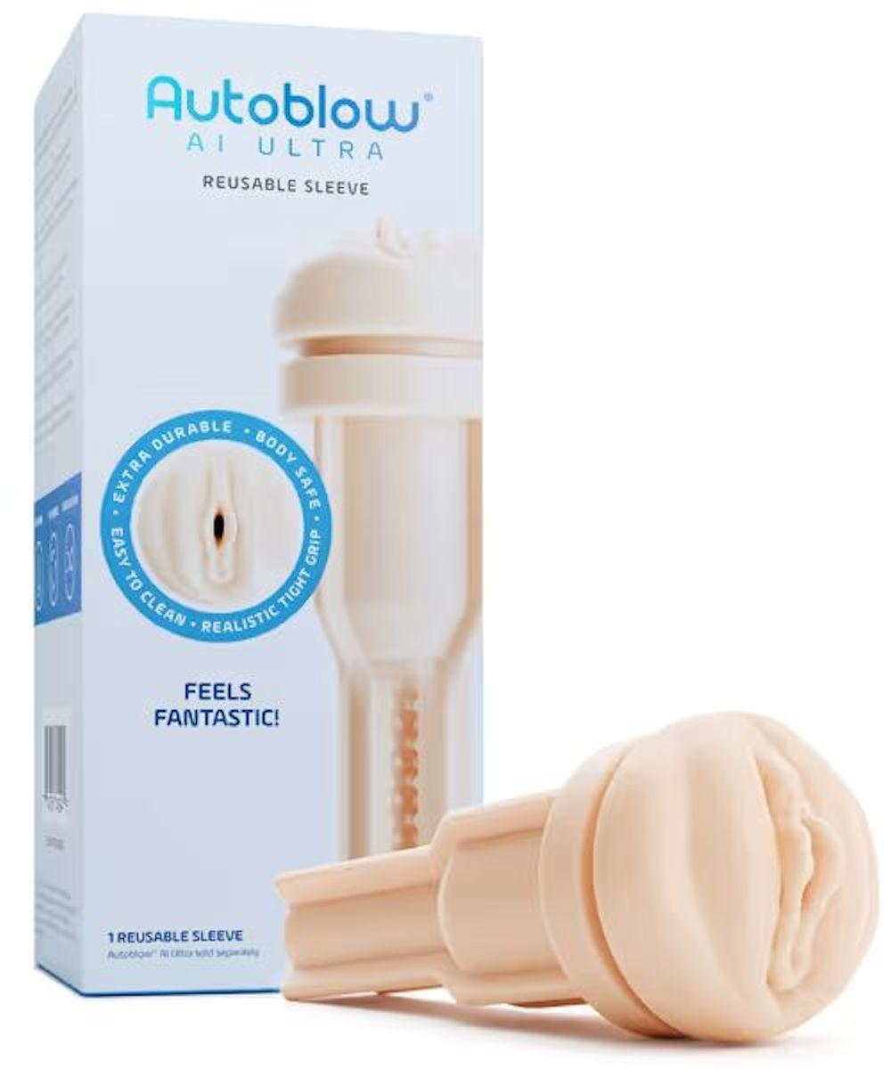 Autoblow AI Ultra Vagina Sleeve - Beige - Naughty by Nature Adult Store