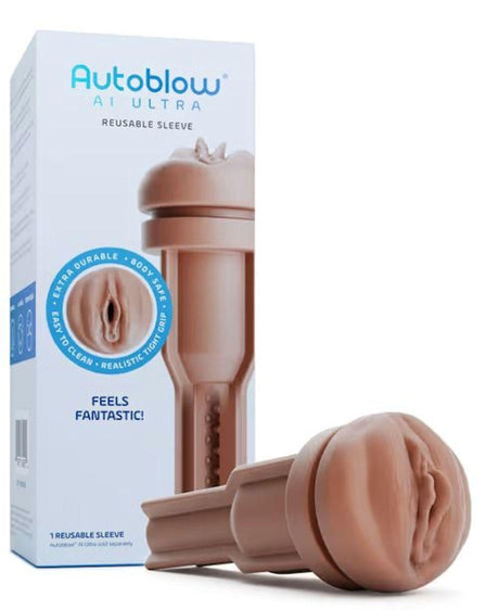 Autoblow AI Ultra Vagina Sleeve - Brown - Naughty by Nature Adult Store