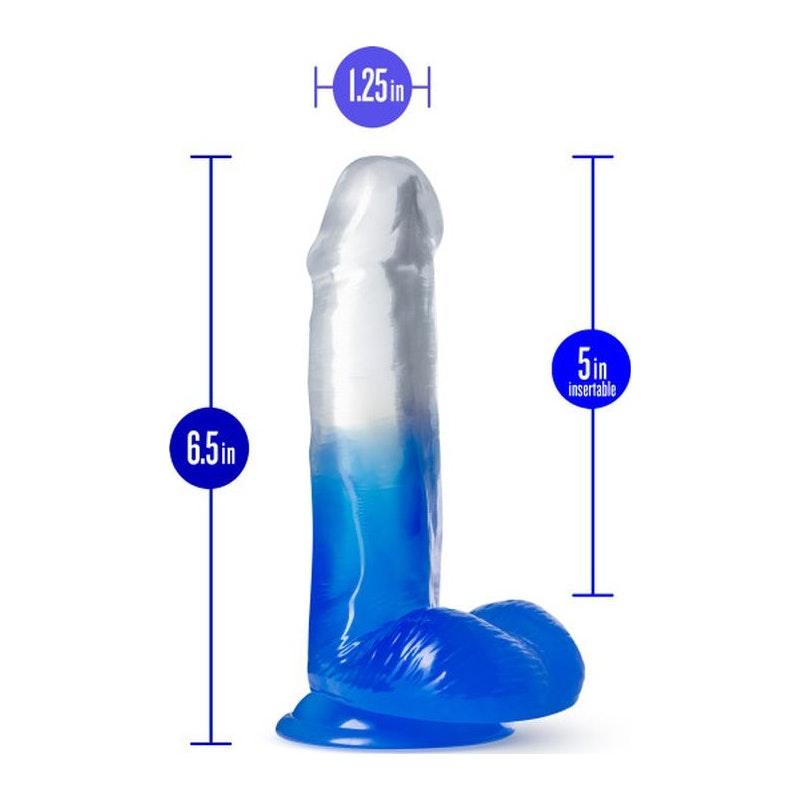 B Yours Morning Dew 6in Dildo Stella Blue - Adult Toys