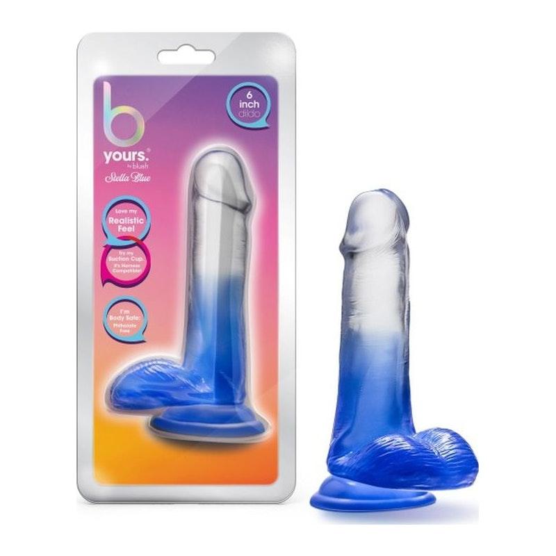 B Yours Morning Dew 6in Dildo Stella Blue - Naughty by Nature Adult Store