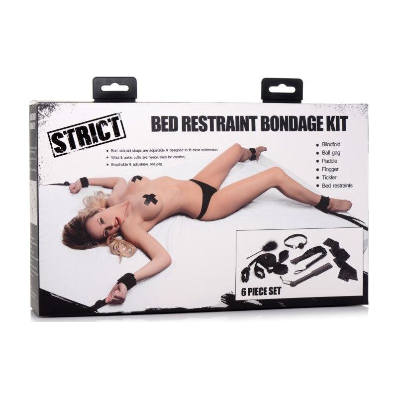 Bed Restraint Bondage Kit Black - Adult Toys