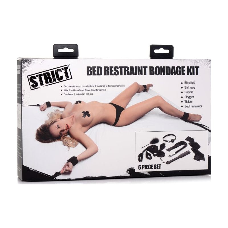Bed Restraint Bondage Kit Black - Adult Toys