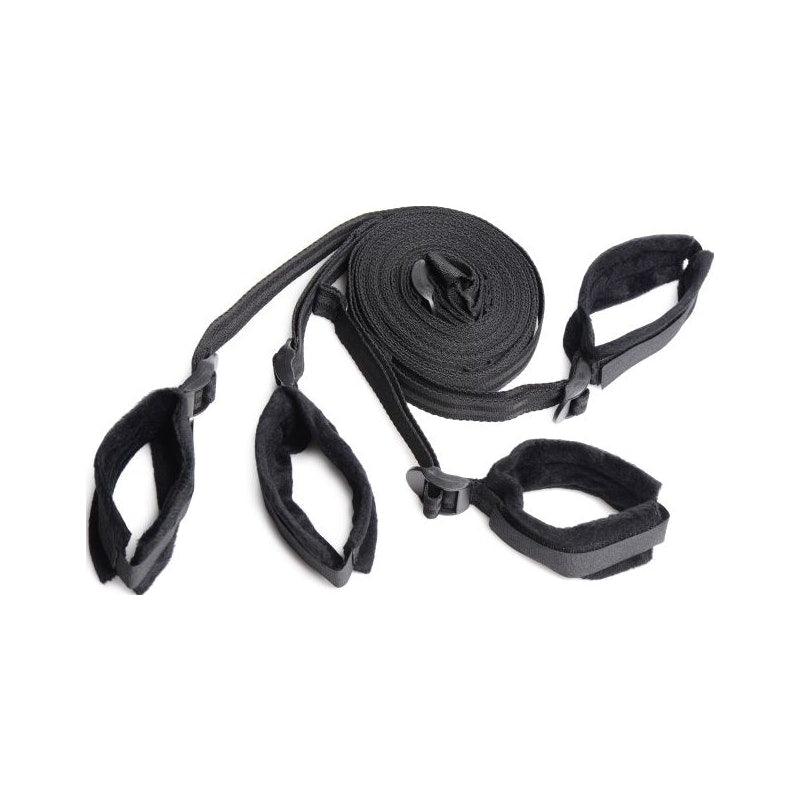 Bed Restraint Bondage Kit Black - Adult Toys