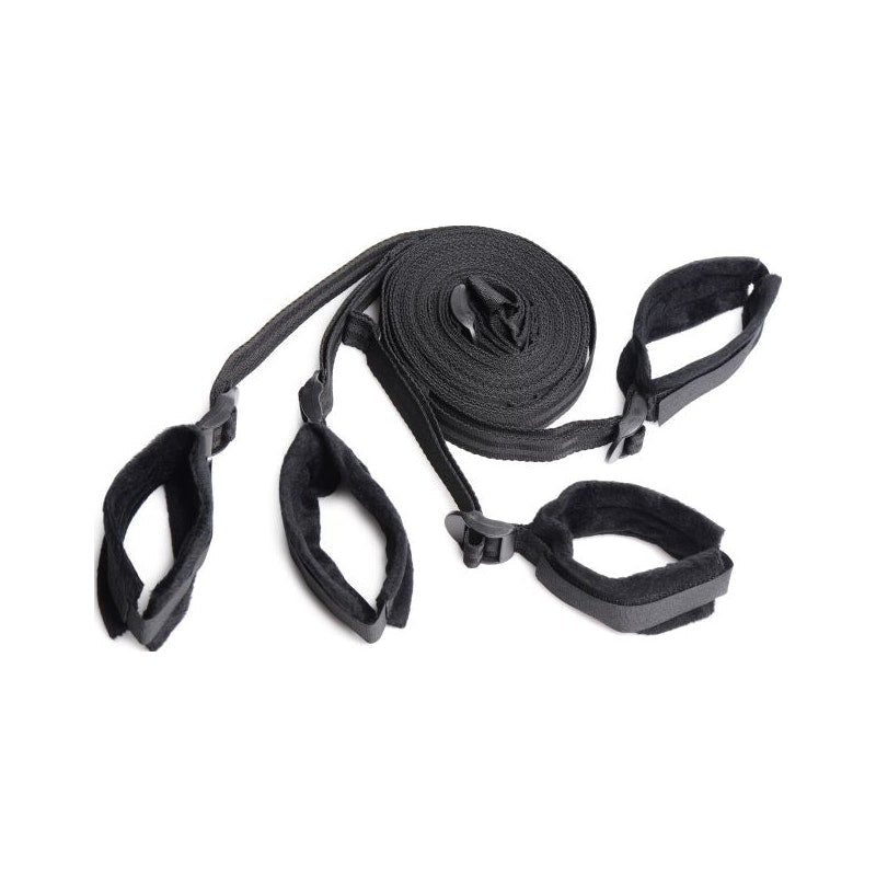 Bed Restraint Bondage Kit Black - Adult Toys