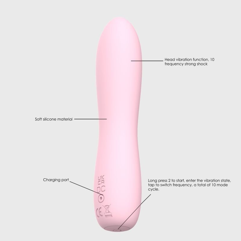 Bella Silicone 140mm Bullet Massager Pink - Adult Toys