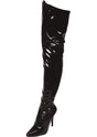 Black Pointed Toe Thigh High Boot 3in Heel - Naughty by Nature Adult Store