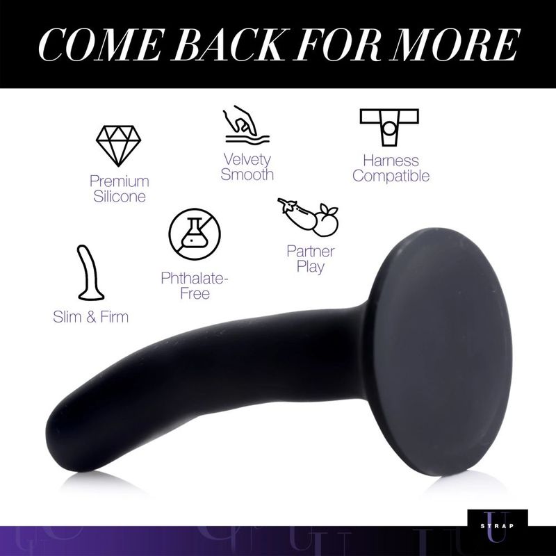 Black Silicone Strap - On Dildo Small - Adult Toys