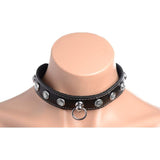 Bling Vixen Leather Choker w Clear Rhinestones - Adult Toys