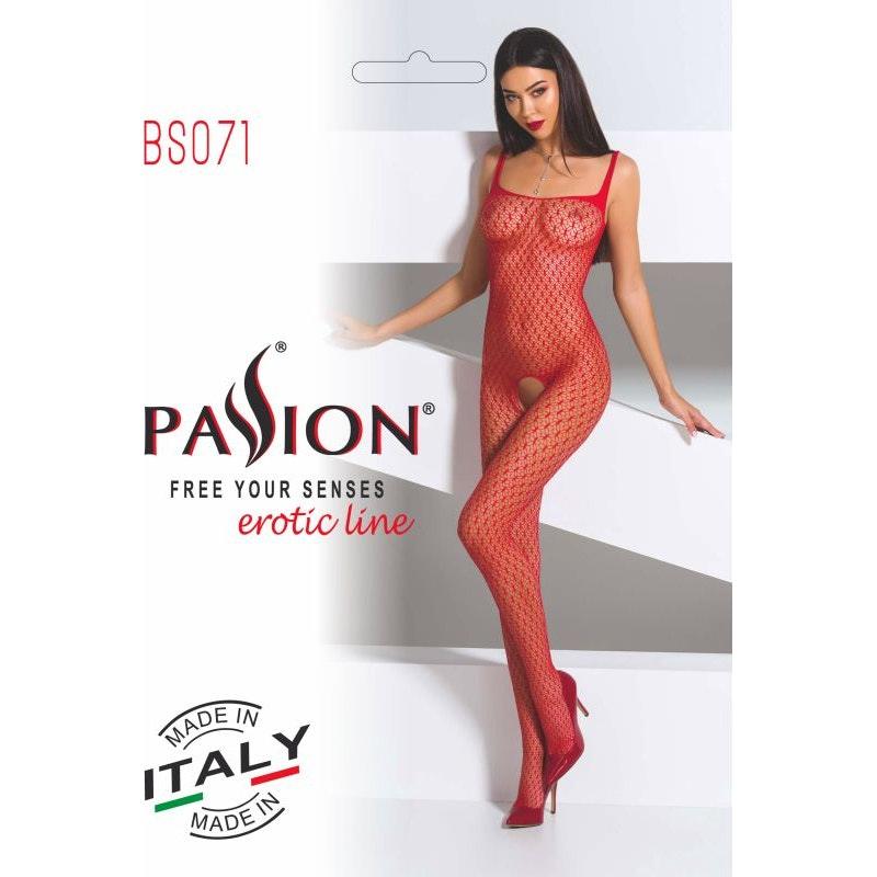 Bodystocking BS071 Red - Lingerie