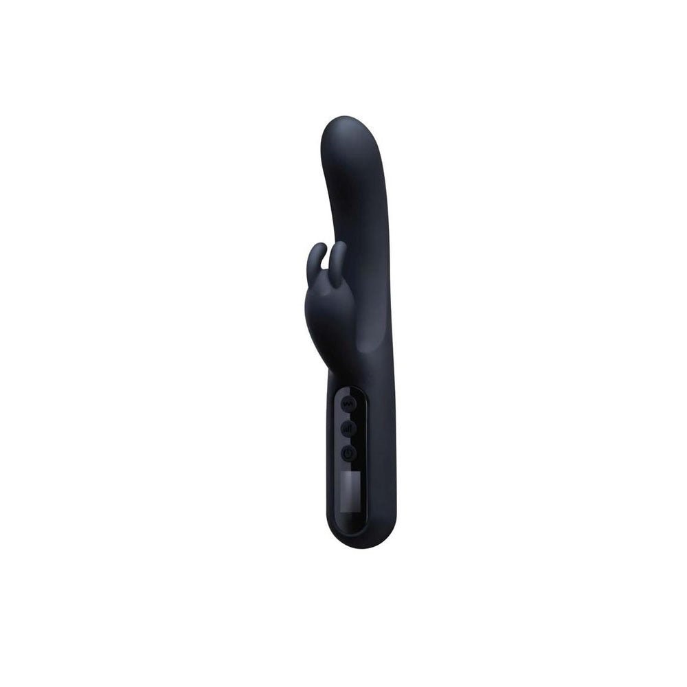 Bodywayd Digi Rabbit Black 23 Cm Silicone Dual Stimulation Rabbit Vibrator With LED Display - VIBRATORS